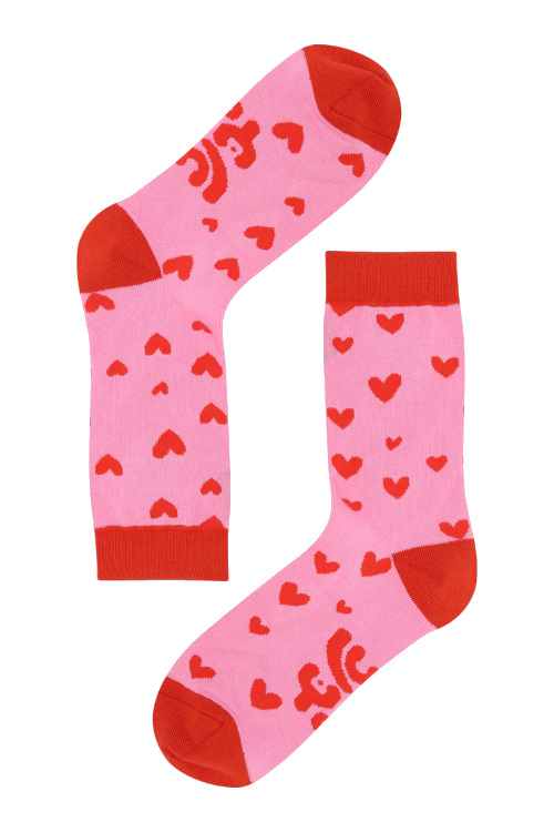 Red and pink socks