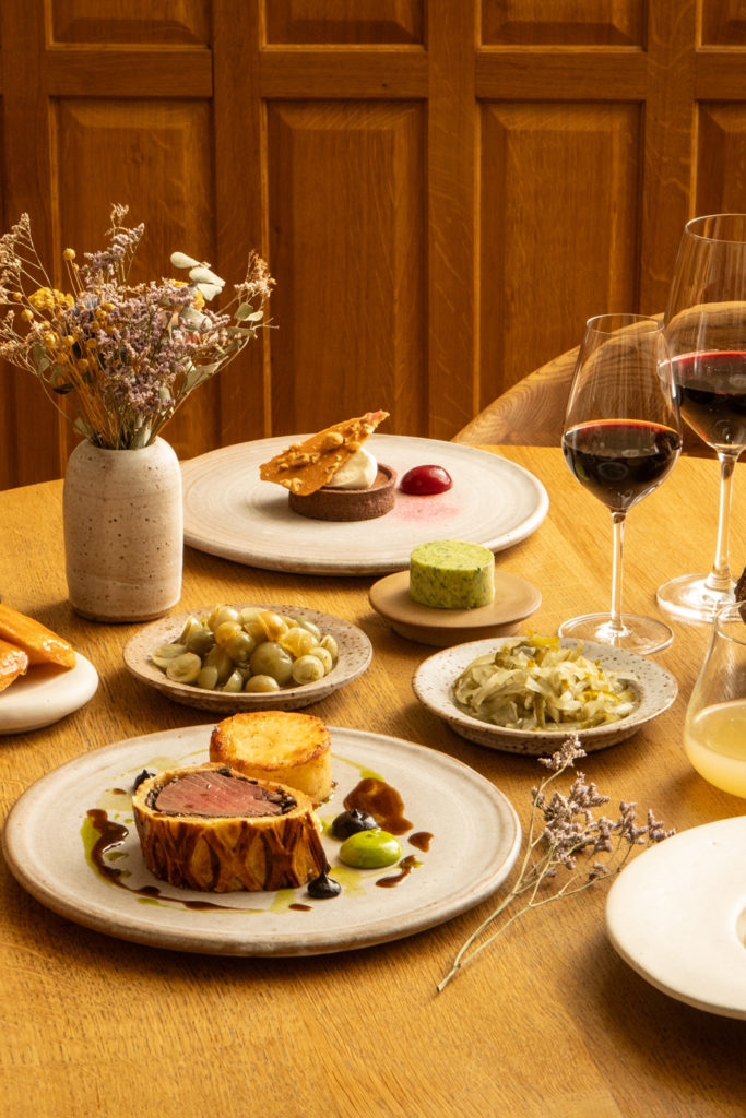 Beef wellington and wine