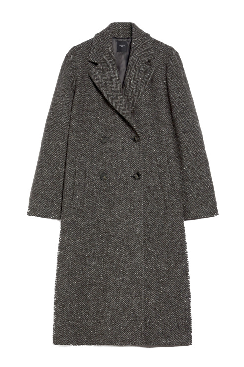 Grey herringbone coat