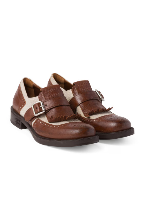 Cream and brown brogues