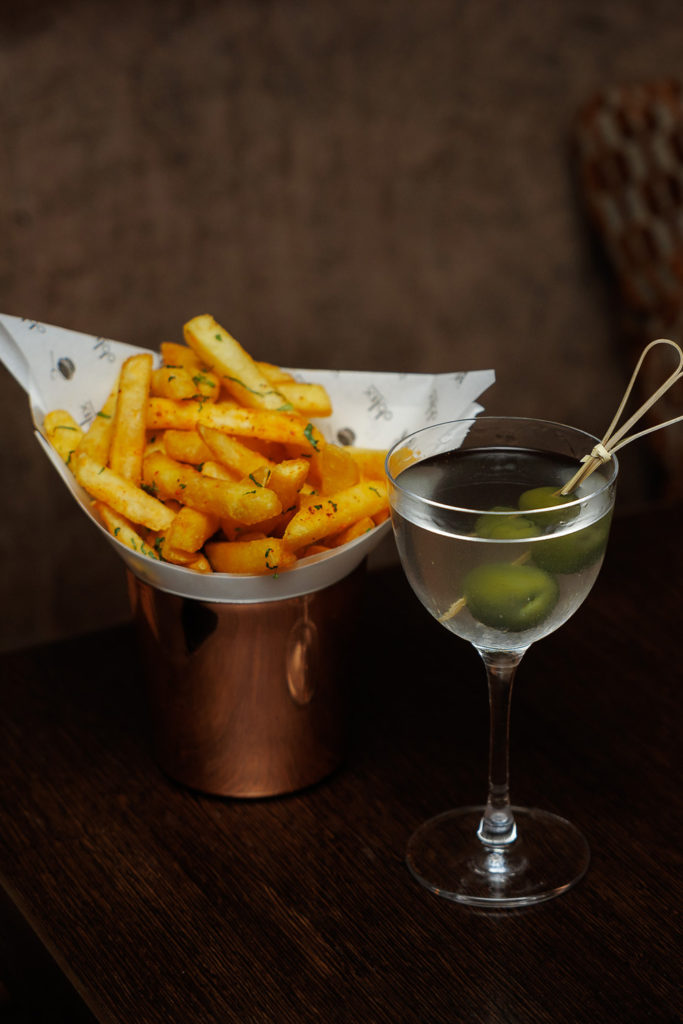 Martini and fries