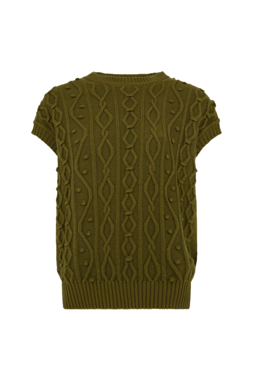 Green sweater vest