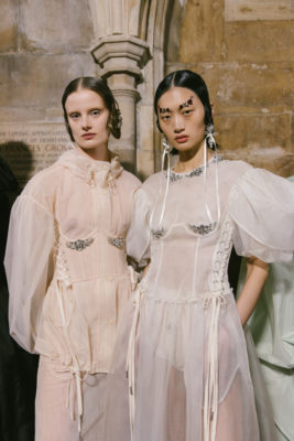 Models at London Fashion Week