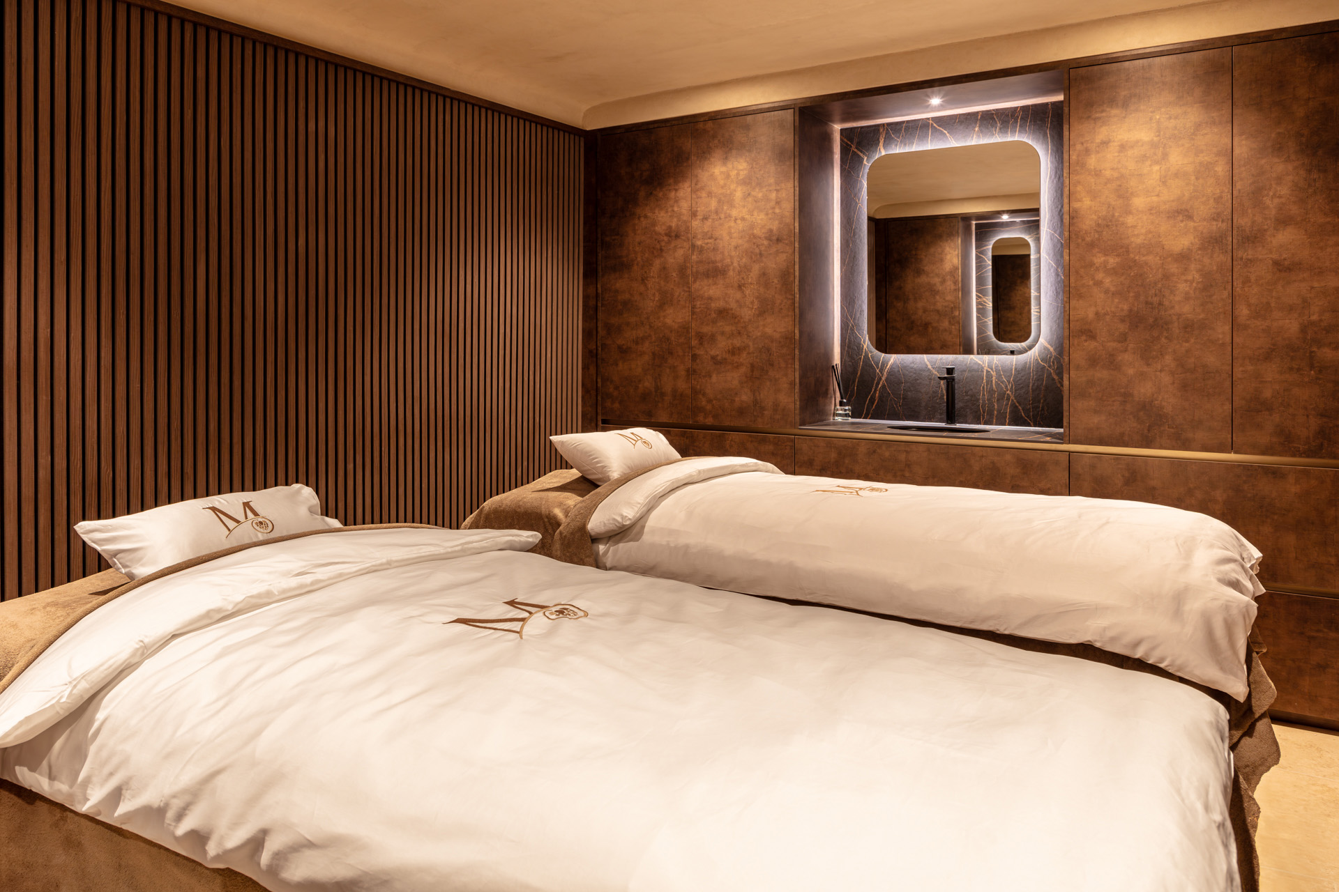 Massage beds at The Marquis Spa
