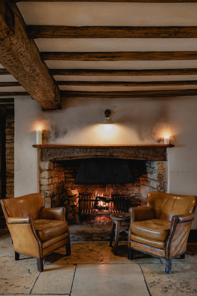 Fireplace at The Bull Charlbury