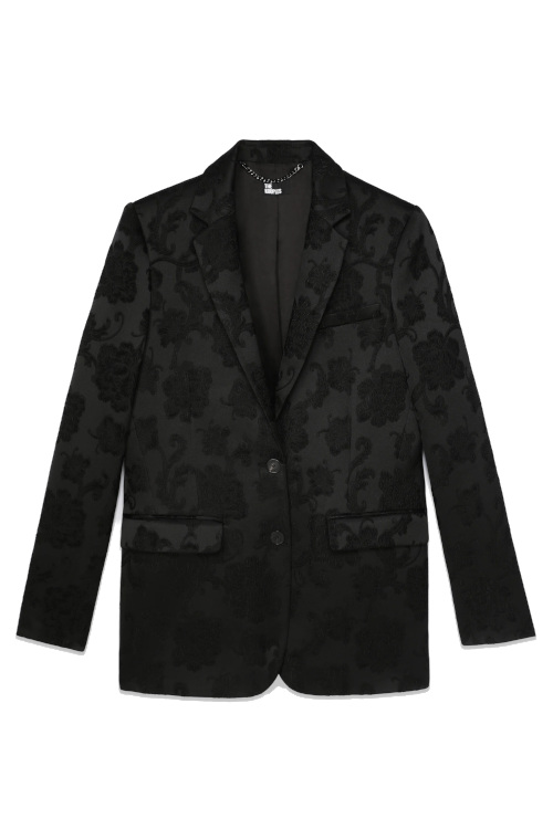 Black floral suit jacket