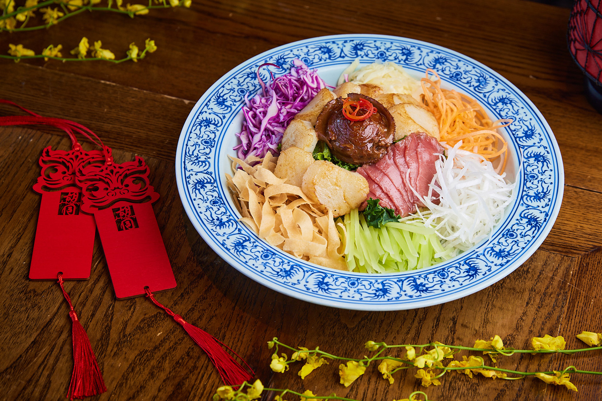 Prosperity salad at Hutong
