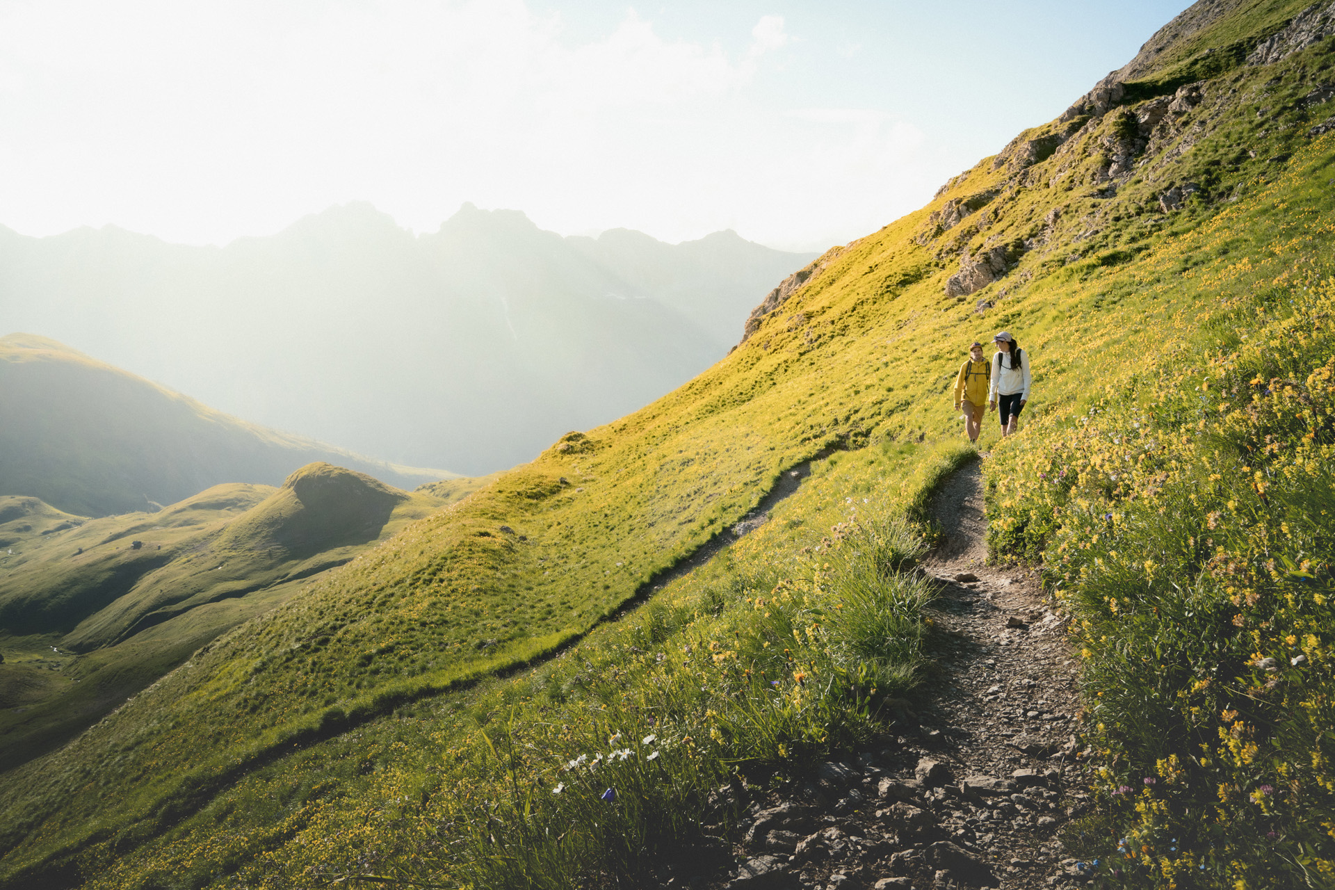 Two people hiking in Austria