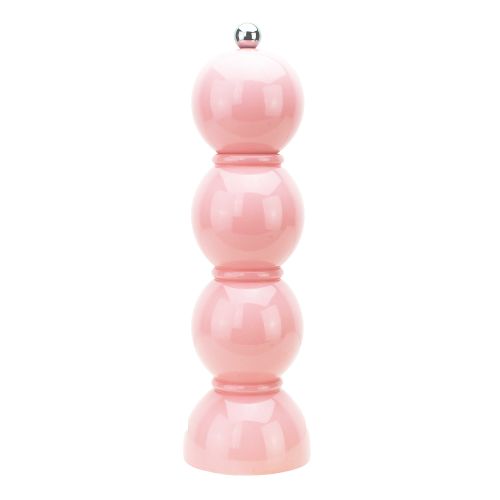 Pale pink bobbin salt or pepper mill