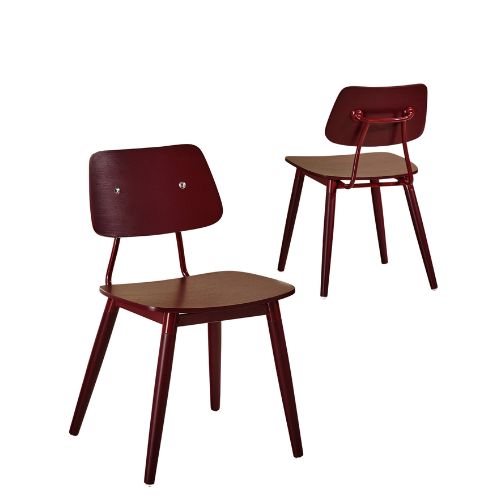 Cherry red dining chairs