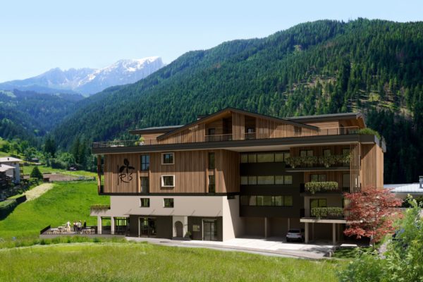 Mountain penthouse with wood panelling and a large terrace