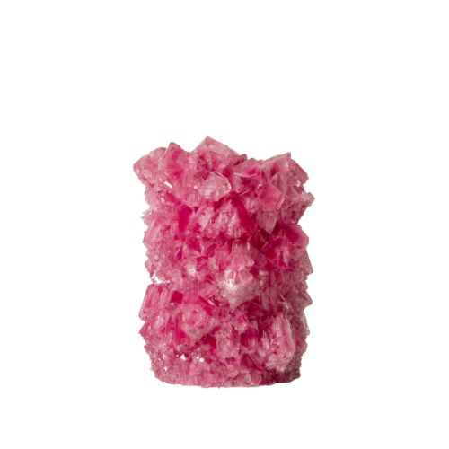 Hot pink crystal vase