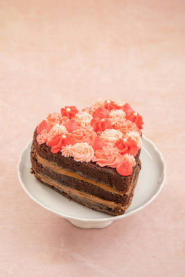 Heart-shaped cake