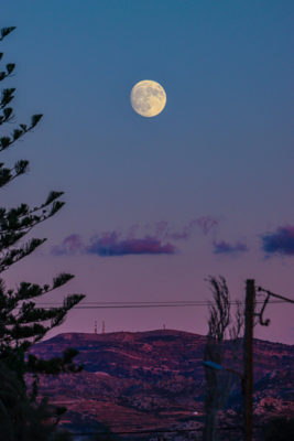 Moon in a dusky sky