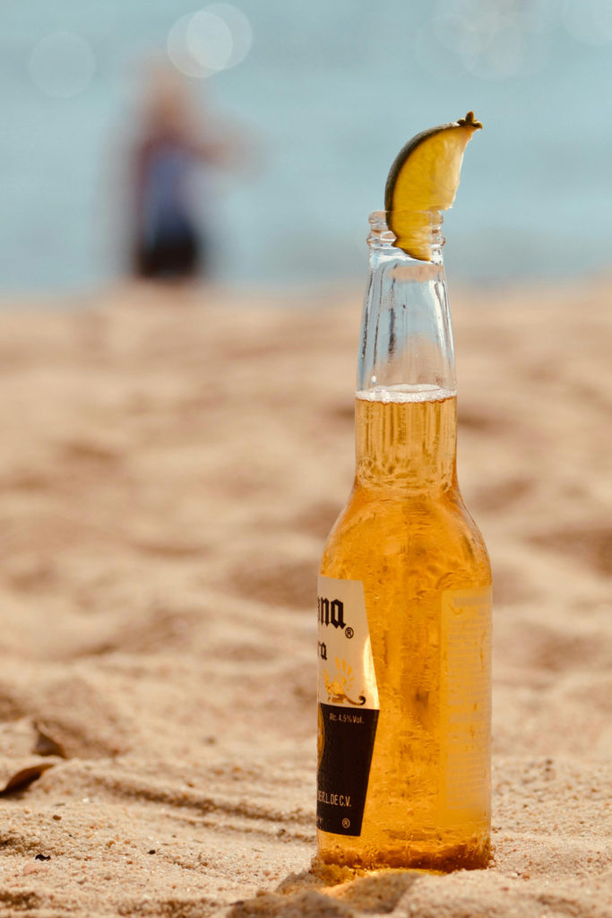 Corona beer on the beach