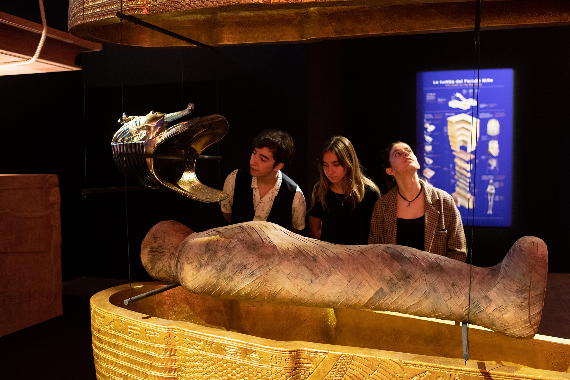 A mummy at the Tutankhamun: The Immersive Exhibition