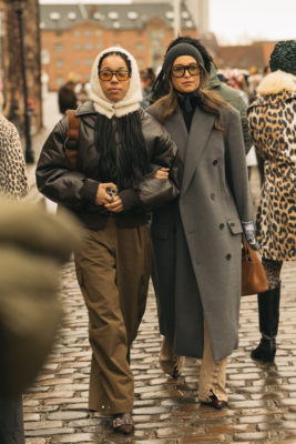 People at CPHFW wearing bonnets