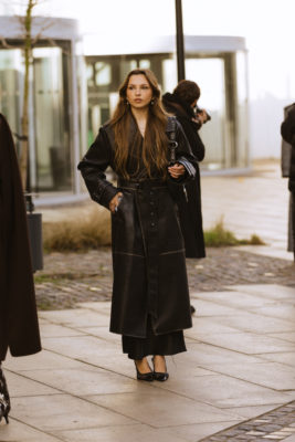 Woman with marquise layers
