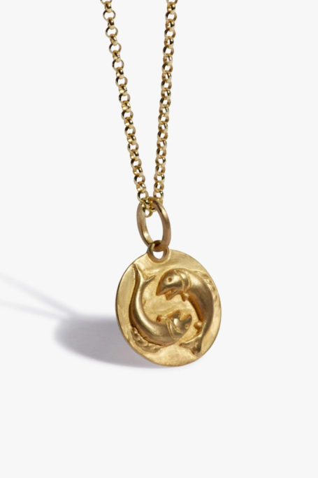 Gold Pisces necklace