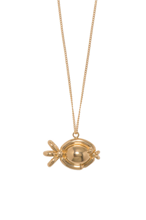 Gold fish necklace