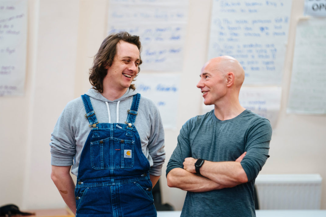 Daniel Raggett & Daniel Evans in rehearsals for the RSC's Edward II