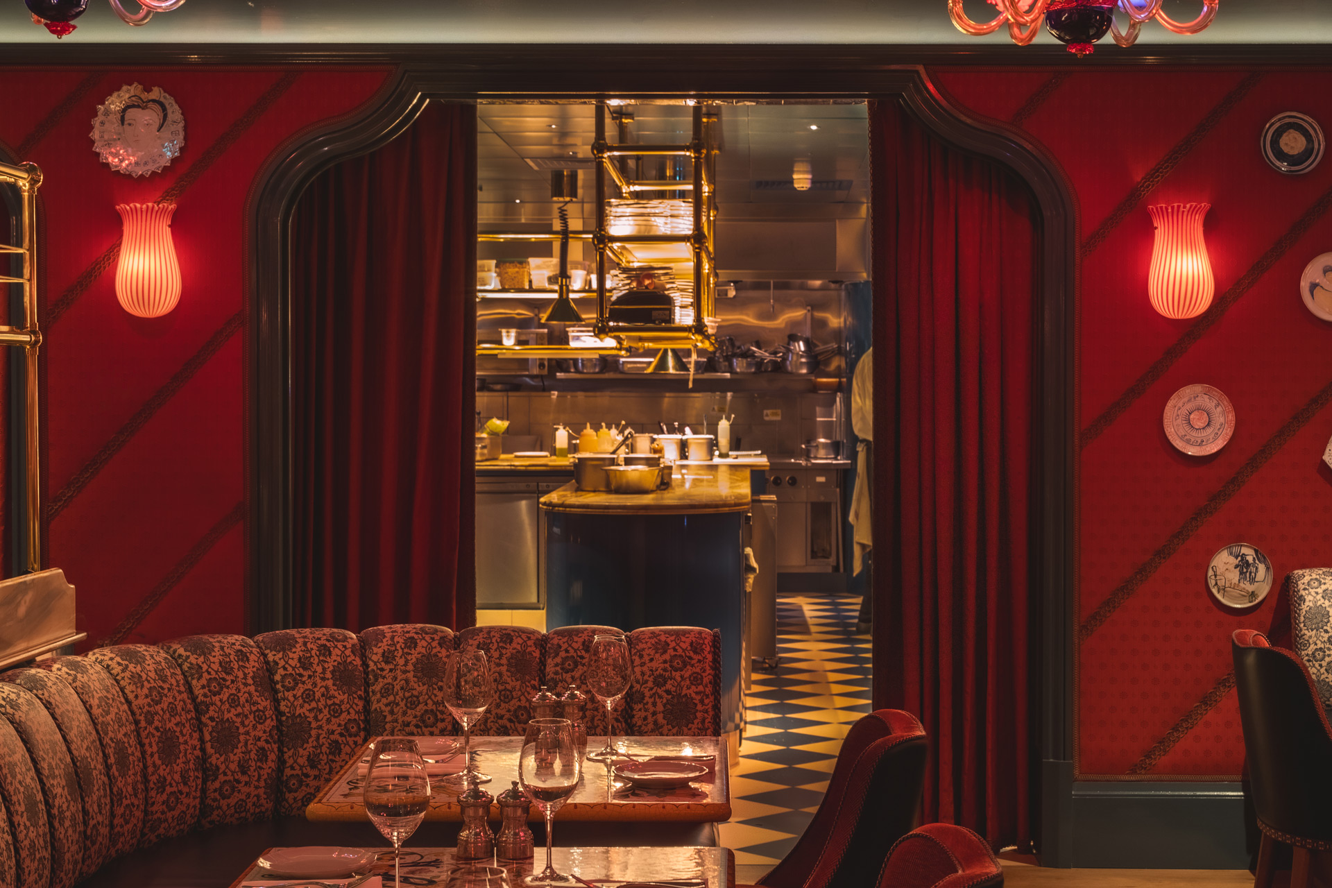 Open kitchen at Dear Jackie restaurant in London