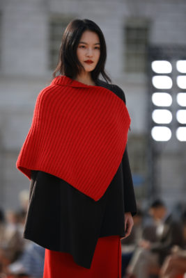 Woman with Korean bob
