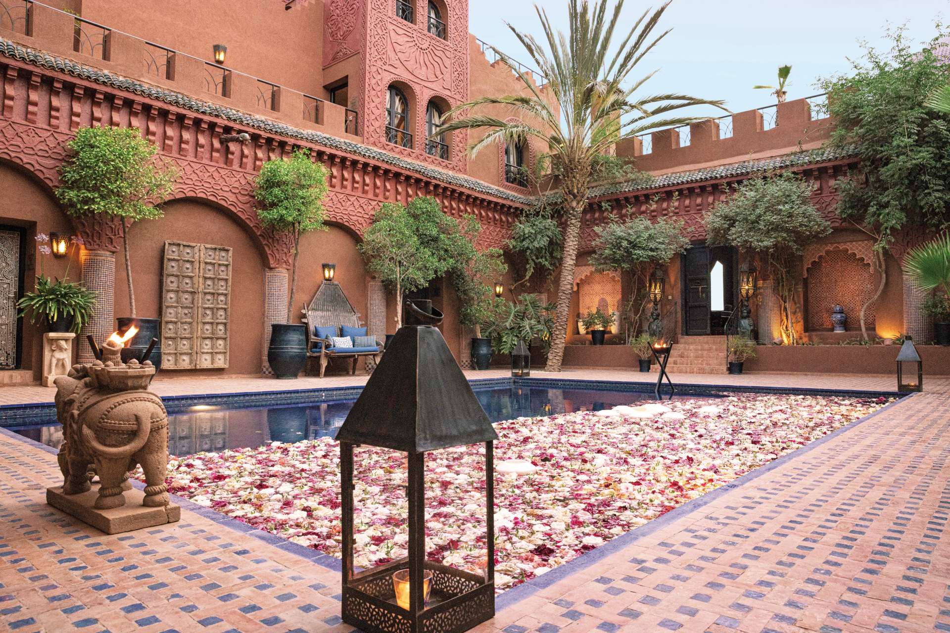 Open courtyard with pool