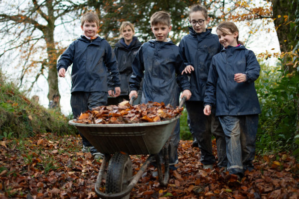 A group of children on a farm