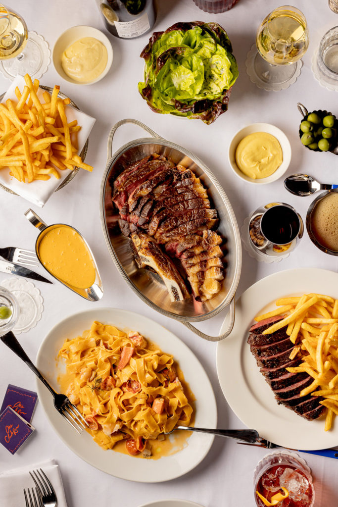 Sharing plates at a restaurant