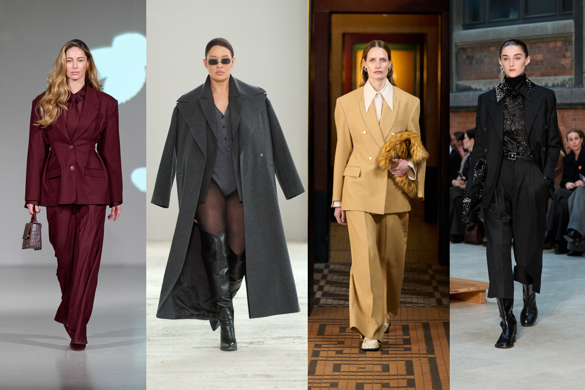 Models on runway