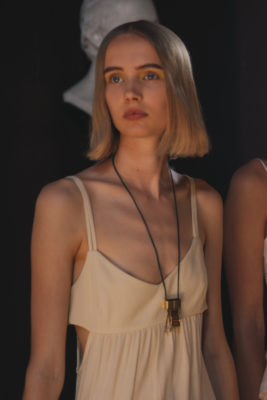 Woman with gloss bob