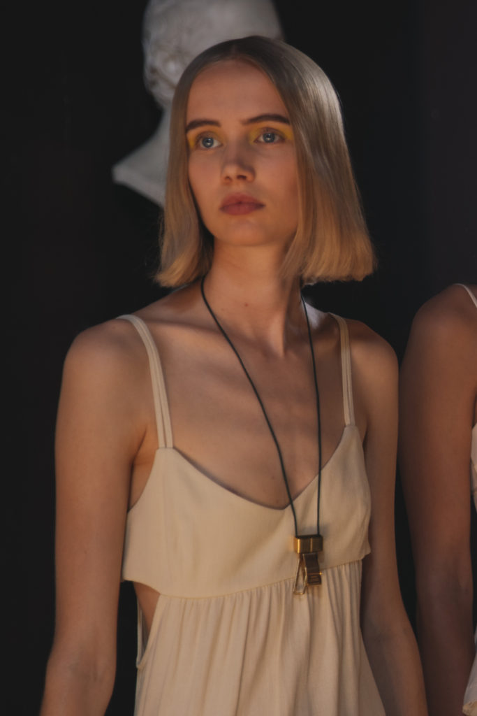 Woman with gloss bob