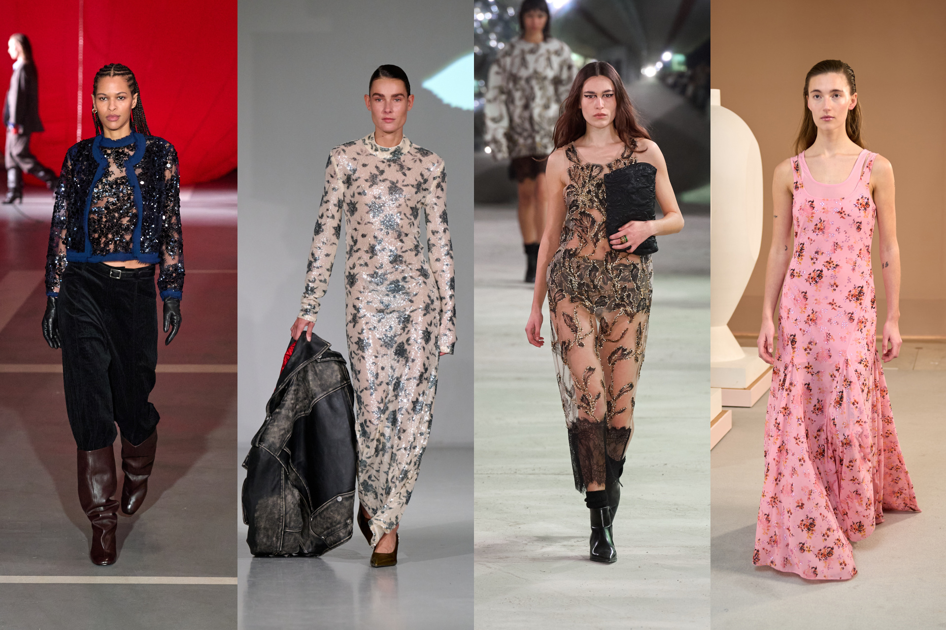 Models on runway