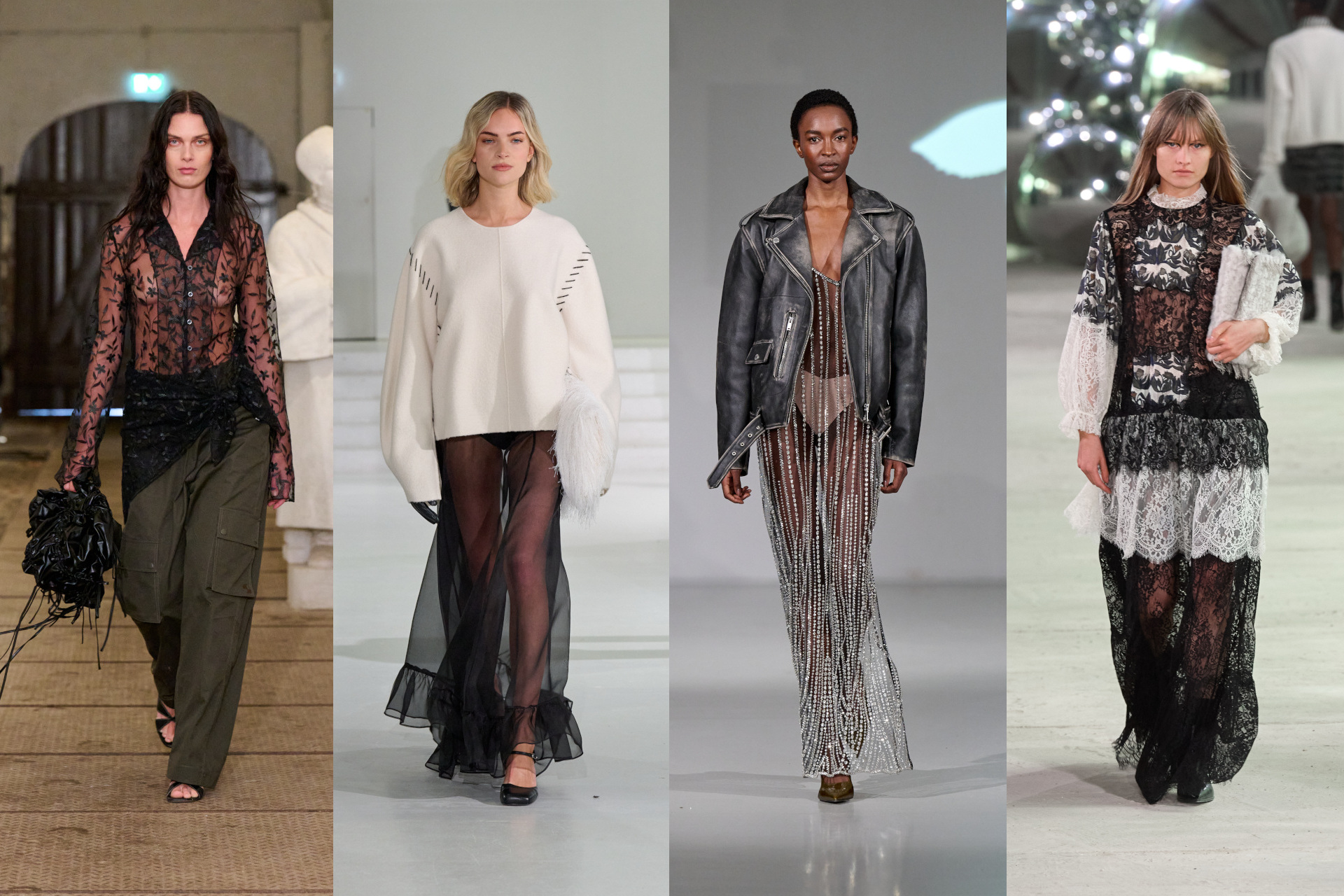 Models on runway