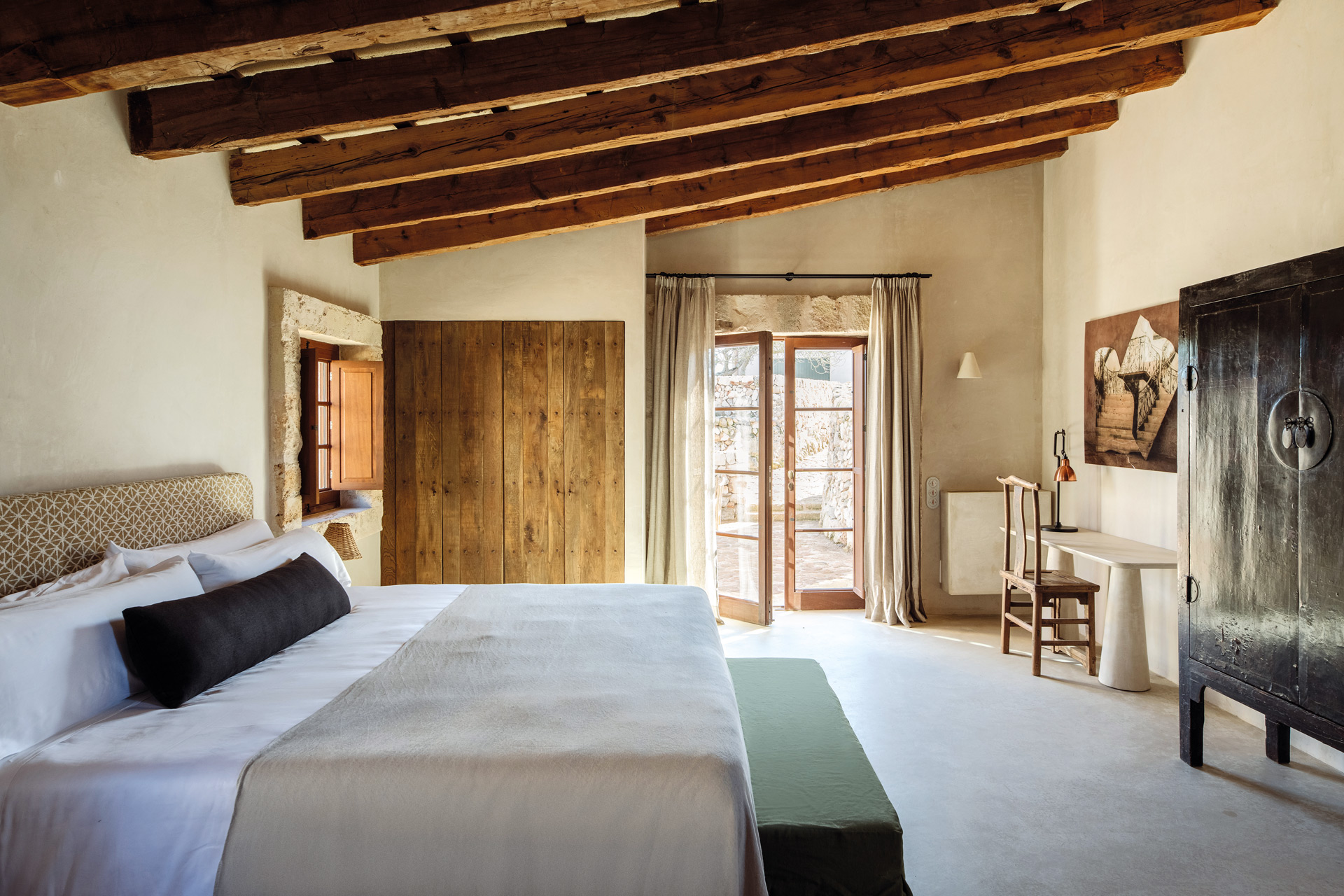 Bedroom in a villa in Menorca