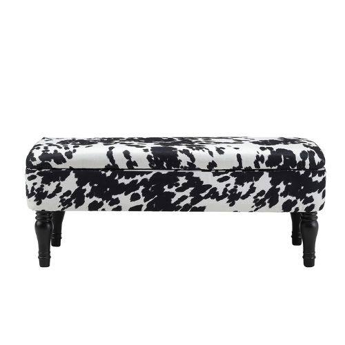 Cow print bench