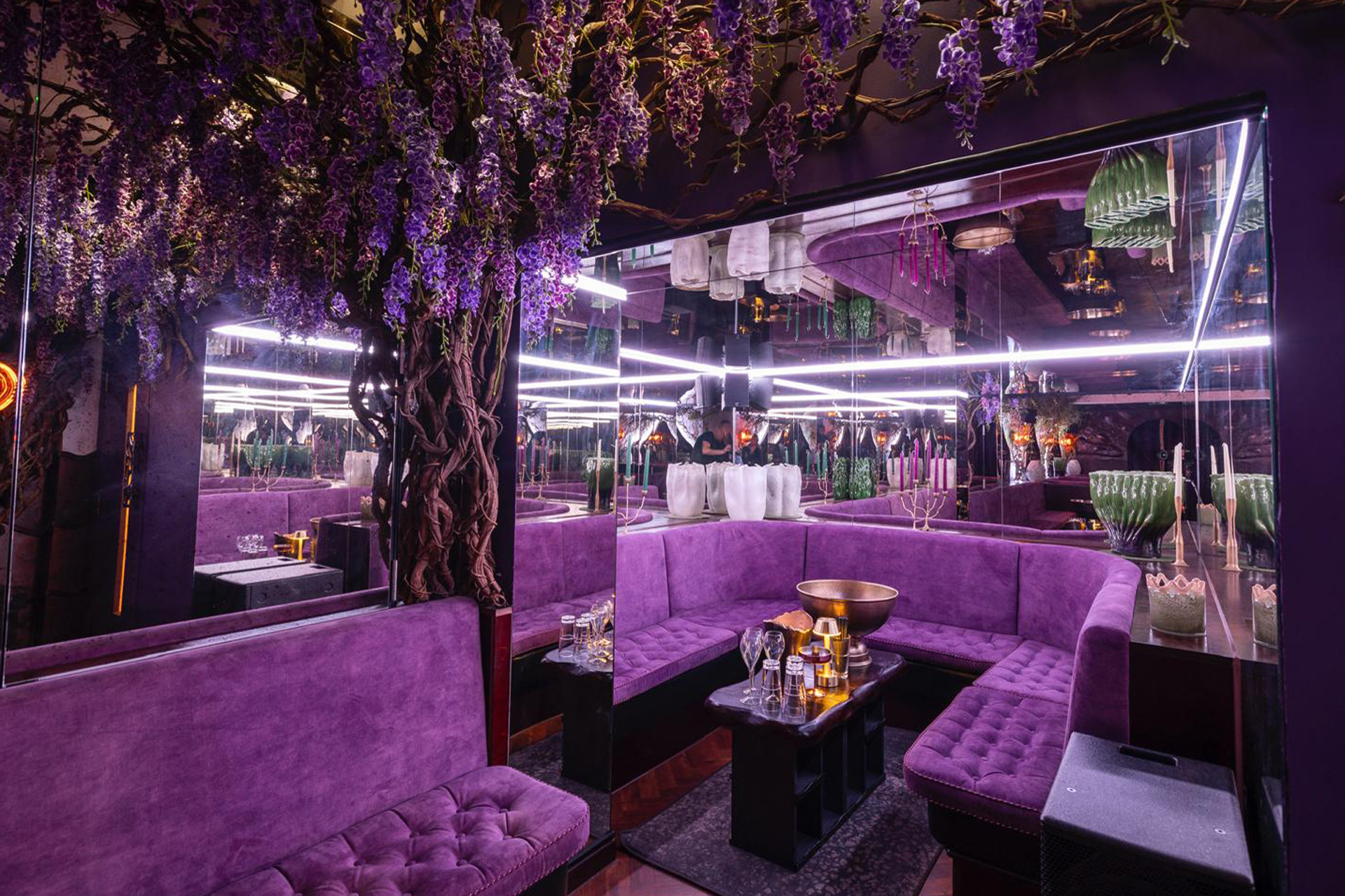Interiors of The Rex Rooms, a nightclub in Chelsea