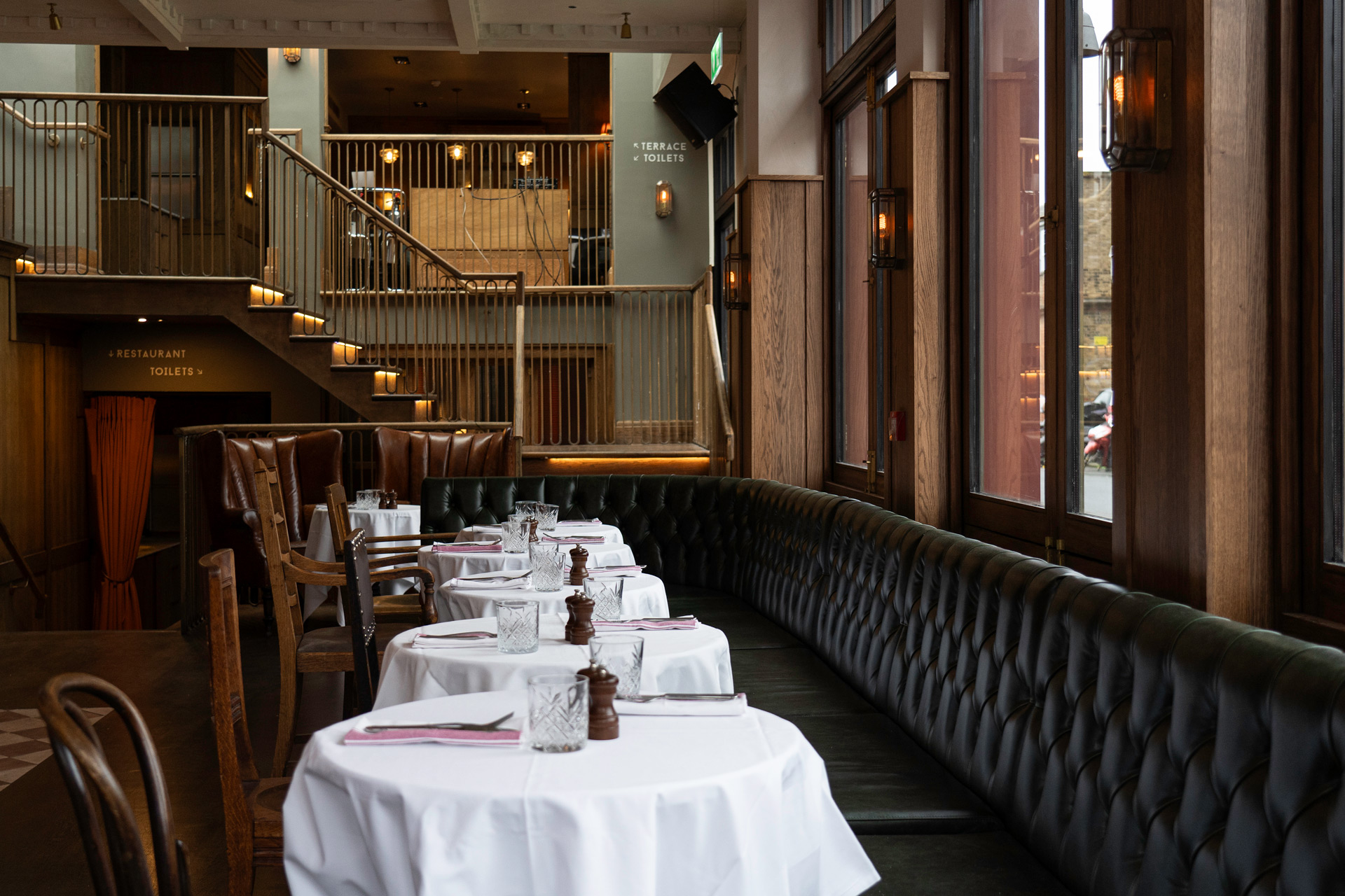 Interiors of The Ox pub in Clapham