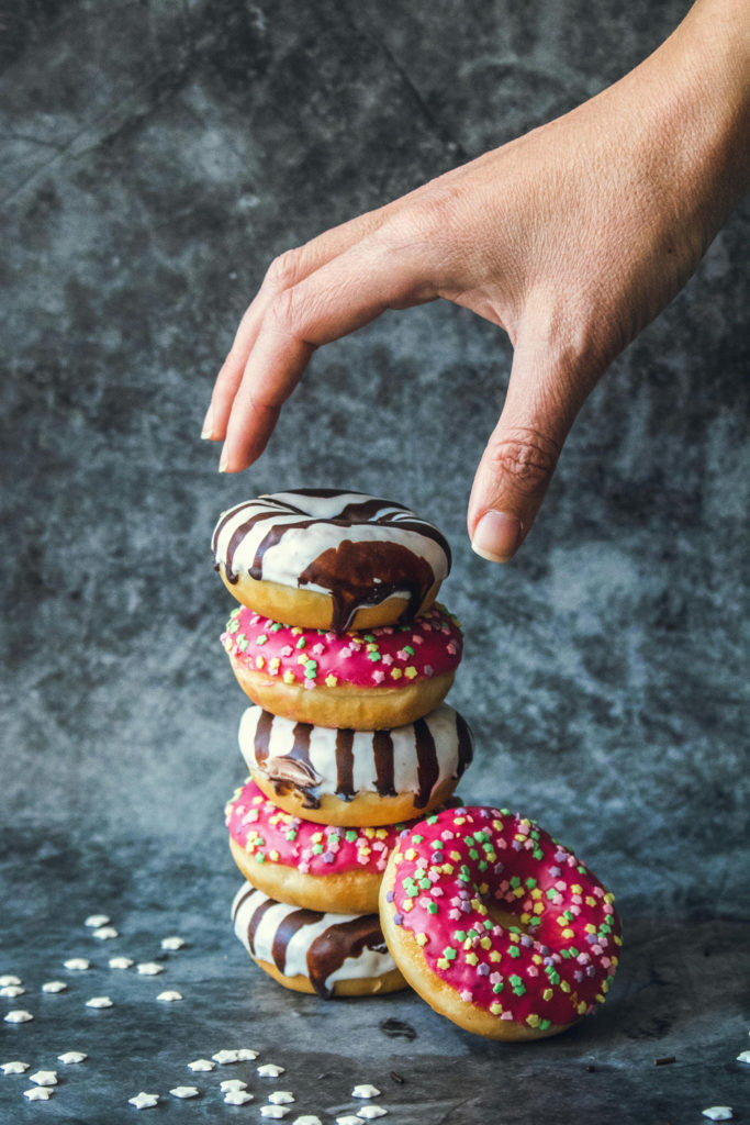 A pile of doughnuts