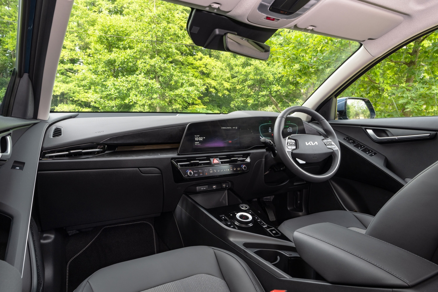 The interior of the Kia