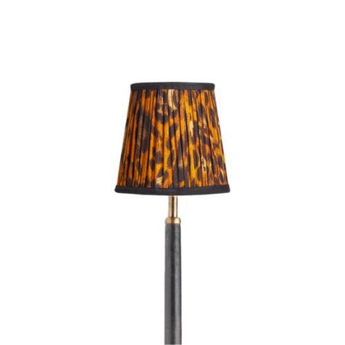 Leopard print lamp with black trim