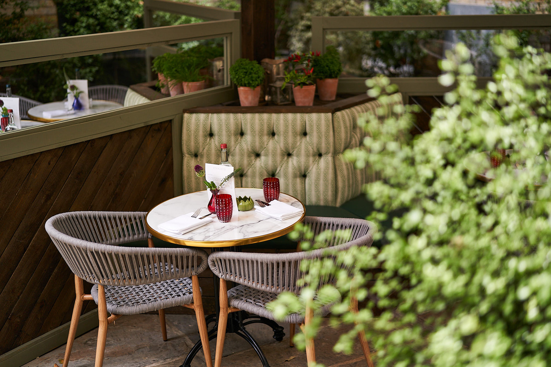 Garden restaurant at Stanley's Chelsea
