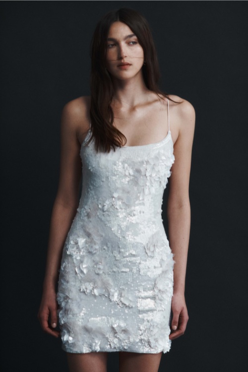 Aje embroidered mini casual wedding dress