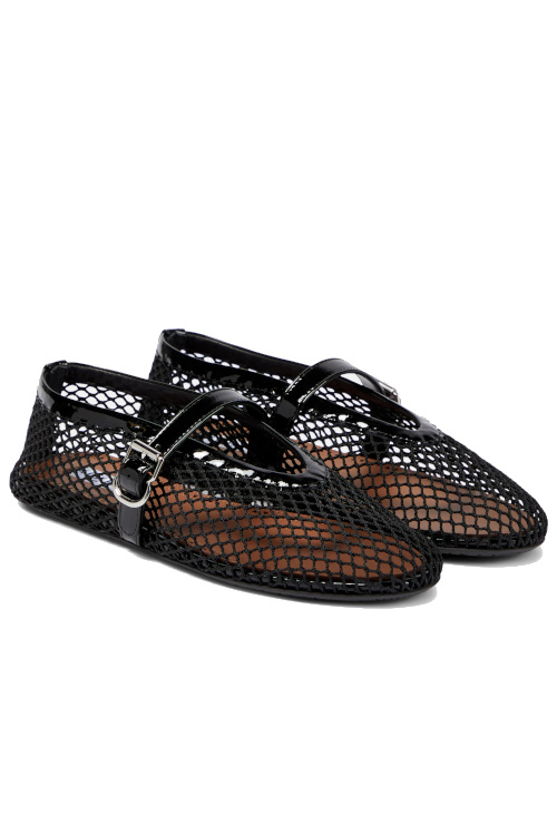 Mesh ballet flats
