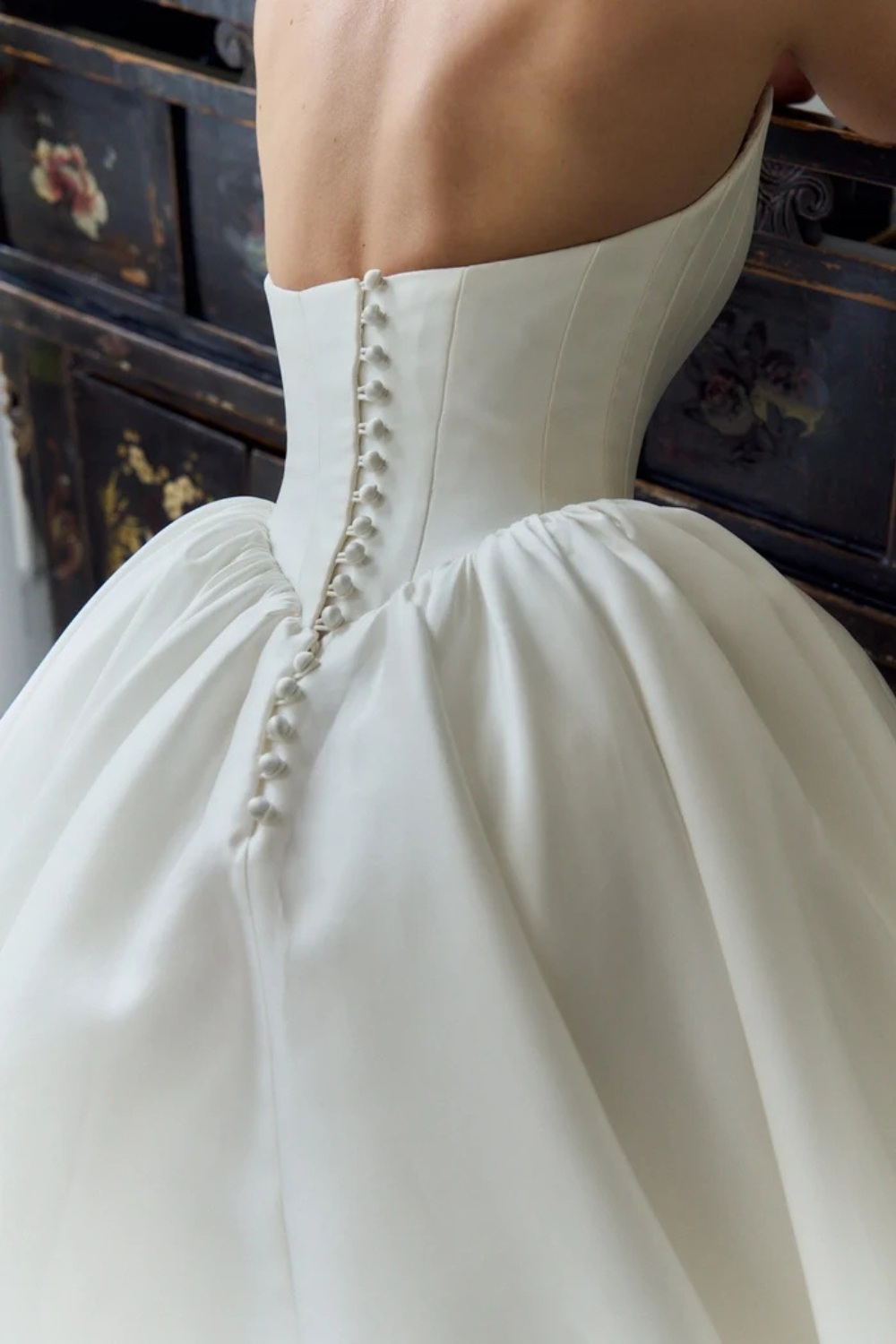 Back of Caroline Castigliano wedding dress