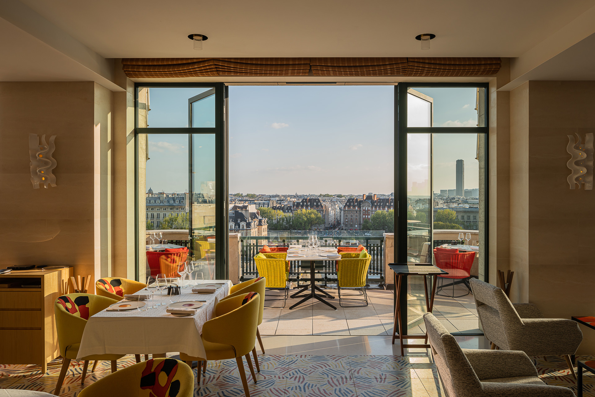 Rooftop restaurant at Cheval Blanc Paris