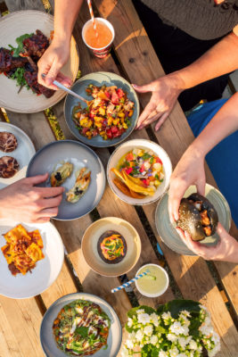 Plates of food at Taste of London
