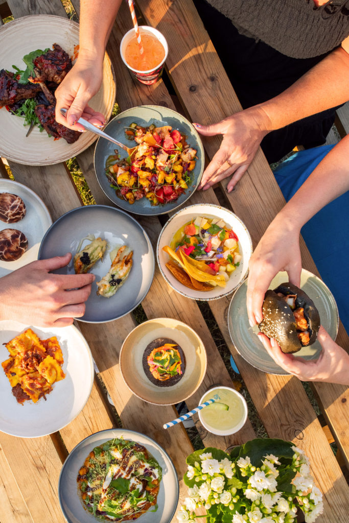 Plates of food at Taste of London