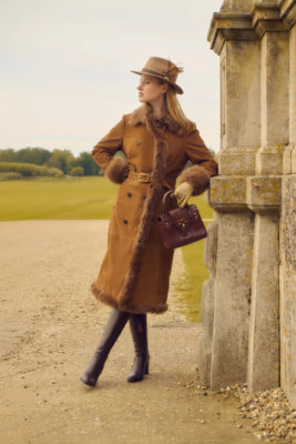 Woman in Cheltenham Festival style outfit